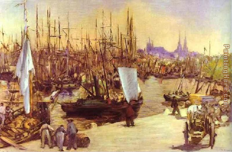 The Harbour At Bordeaux painting - Edouard Manet The Harbour At Bordeaux art painting